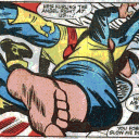 Angel's face morphs into a Blue Meanie